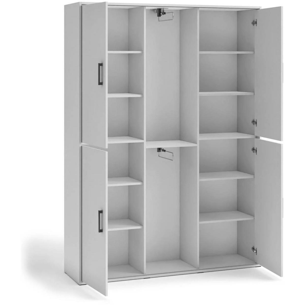 SCHWEBETÜRENSCHRANK Lano 150/205/40 cm 2-türig weiß - Weiß, Holzwerkstoff (150/205/40cm) - Beautysofa