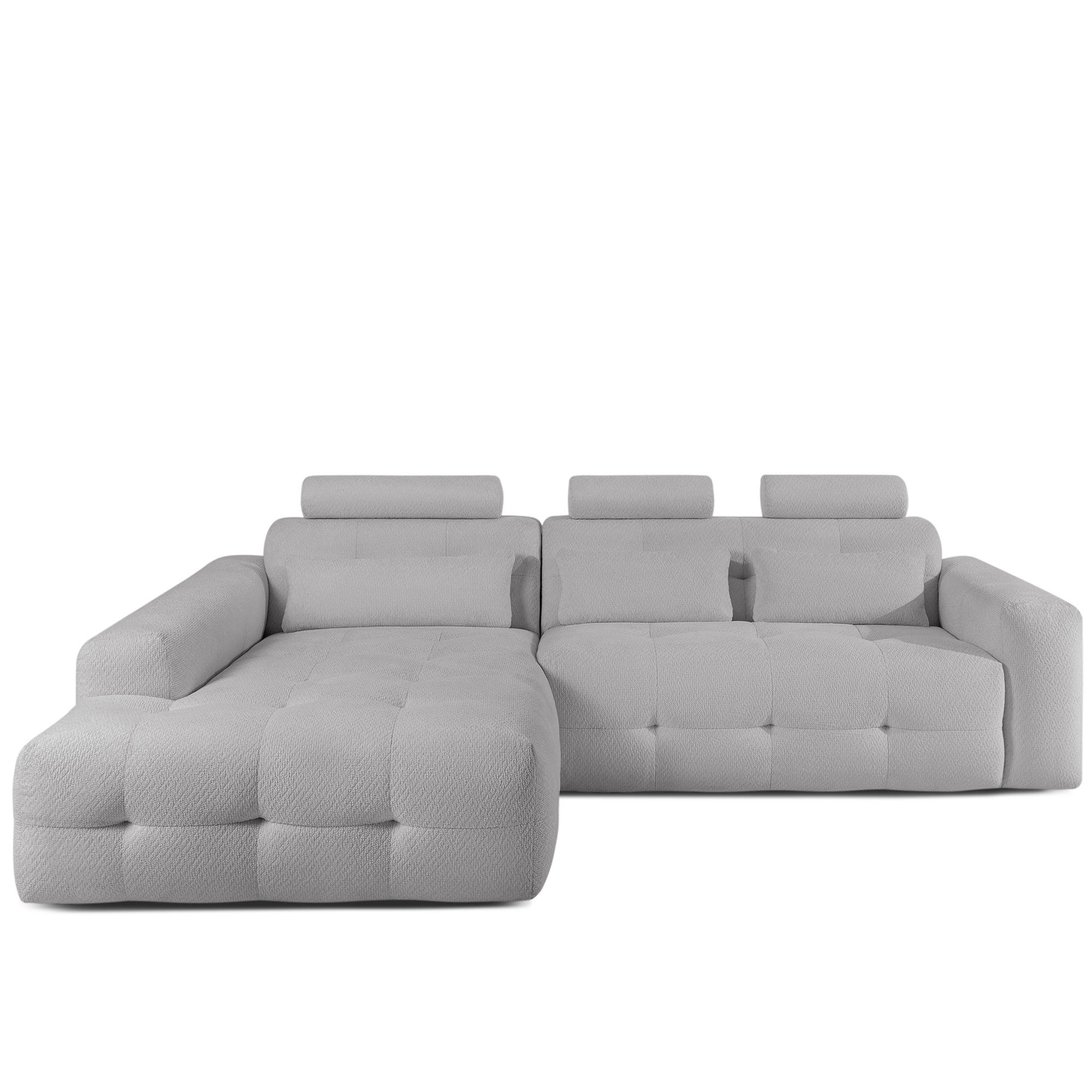 ECKSOFA LINKS ALIGRA, Hellgrau - Hellgrau, Holz/Holzwerkstoff (290/191cm) - KONSIMO®