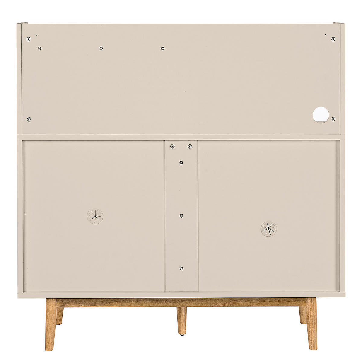 KÜCHENSCHRANK - Holzwerkstoff / Teilmassivholz - Taupe, Holz/Holzwerkstoff (120/45/119cm) - home24