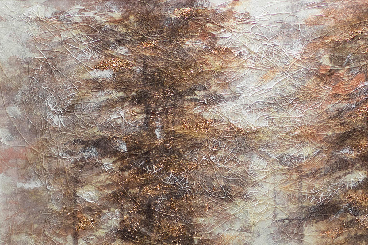 ACRYLBILD HANDGEMALT 80/80 cm - Beige/Braun, Holz/Textil (80/80cm) - KUNSTLOFT