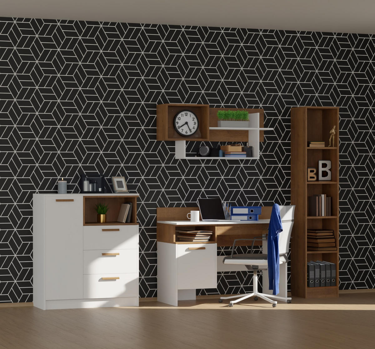 BÜCHERREGAL DEKOREGAL GRANT G7 RIVIERA EICHE 36/185/34 - Braun, Holzwerkstoff (36/34/185cm) - Marmex Möbel