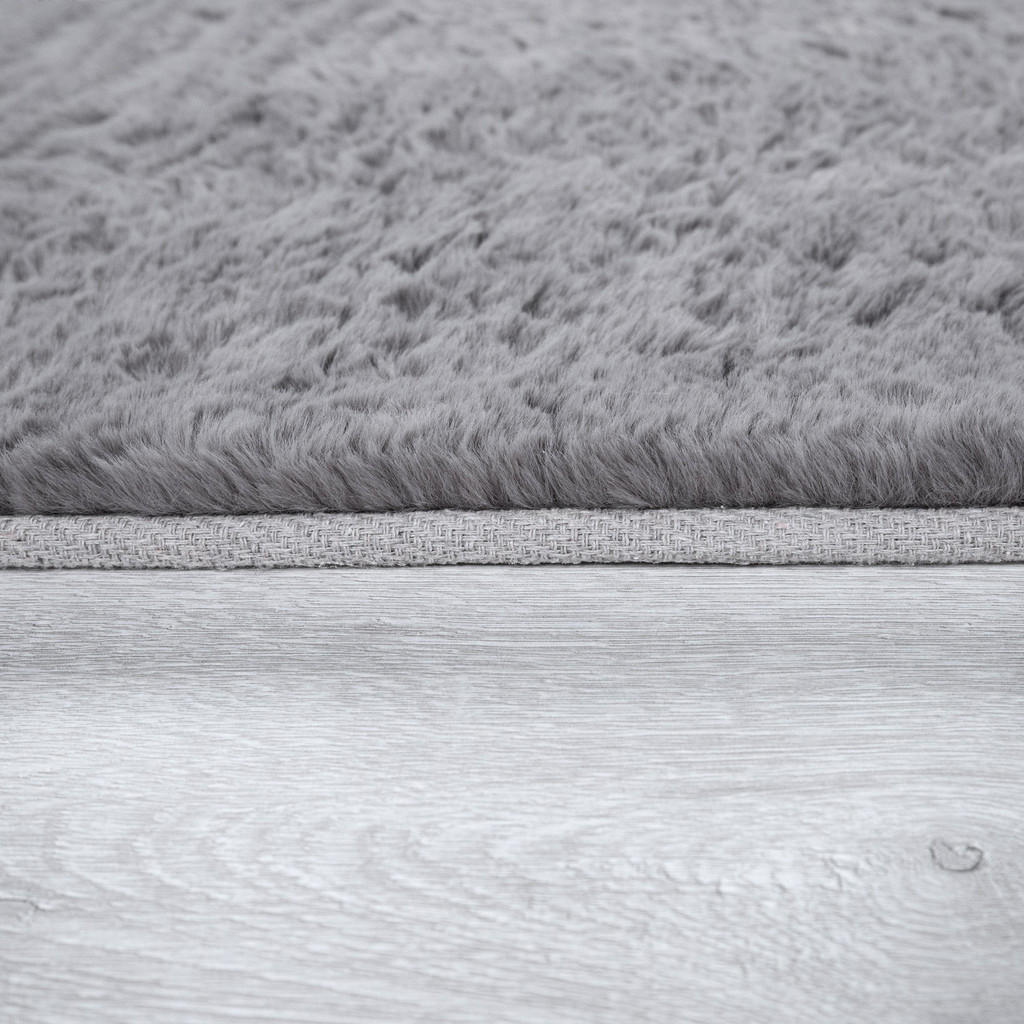 Thumbnail - Paco Home Hochflorteppich, Anthrazit, Textil, Rechteckig, 140x200 cm, strapazierfähig, für Fußbodenheizung geeignet, Tep...