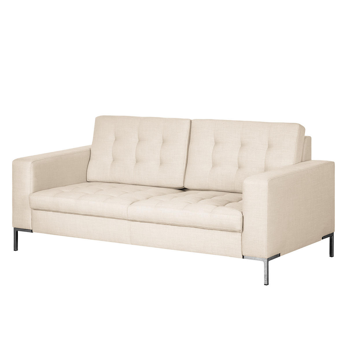 2-SITZER SOFA - Webstoff - Beige, Textil (179/80/88cm) - home24