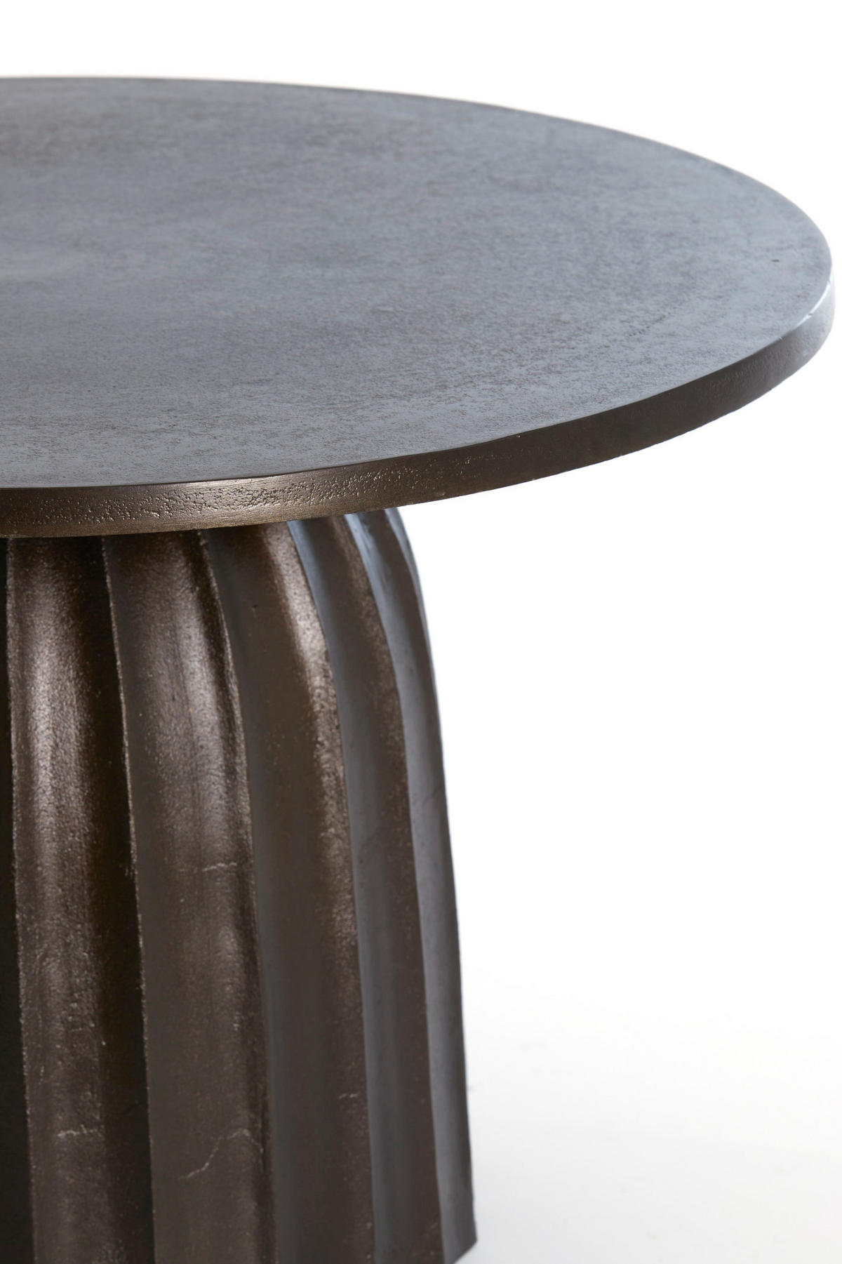BEISTELLTISCH Veglia Braun Ø60/38 cm - Dunkelbraun, Metall (60/60/38cm) - Light & Living