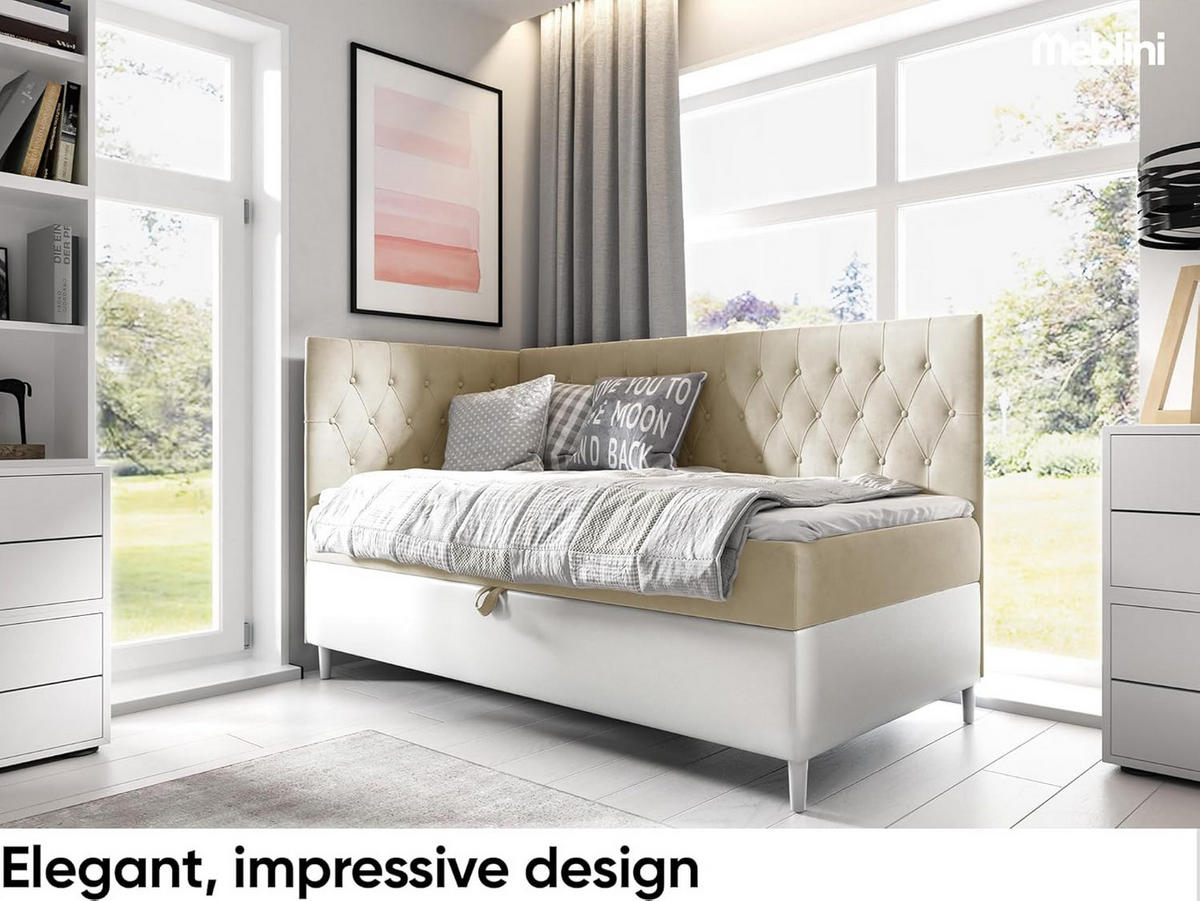 KINDERBETT FLIPPO 3 - Beige/Weiß, Holzwerkstoff (106/208cm) - Meblini