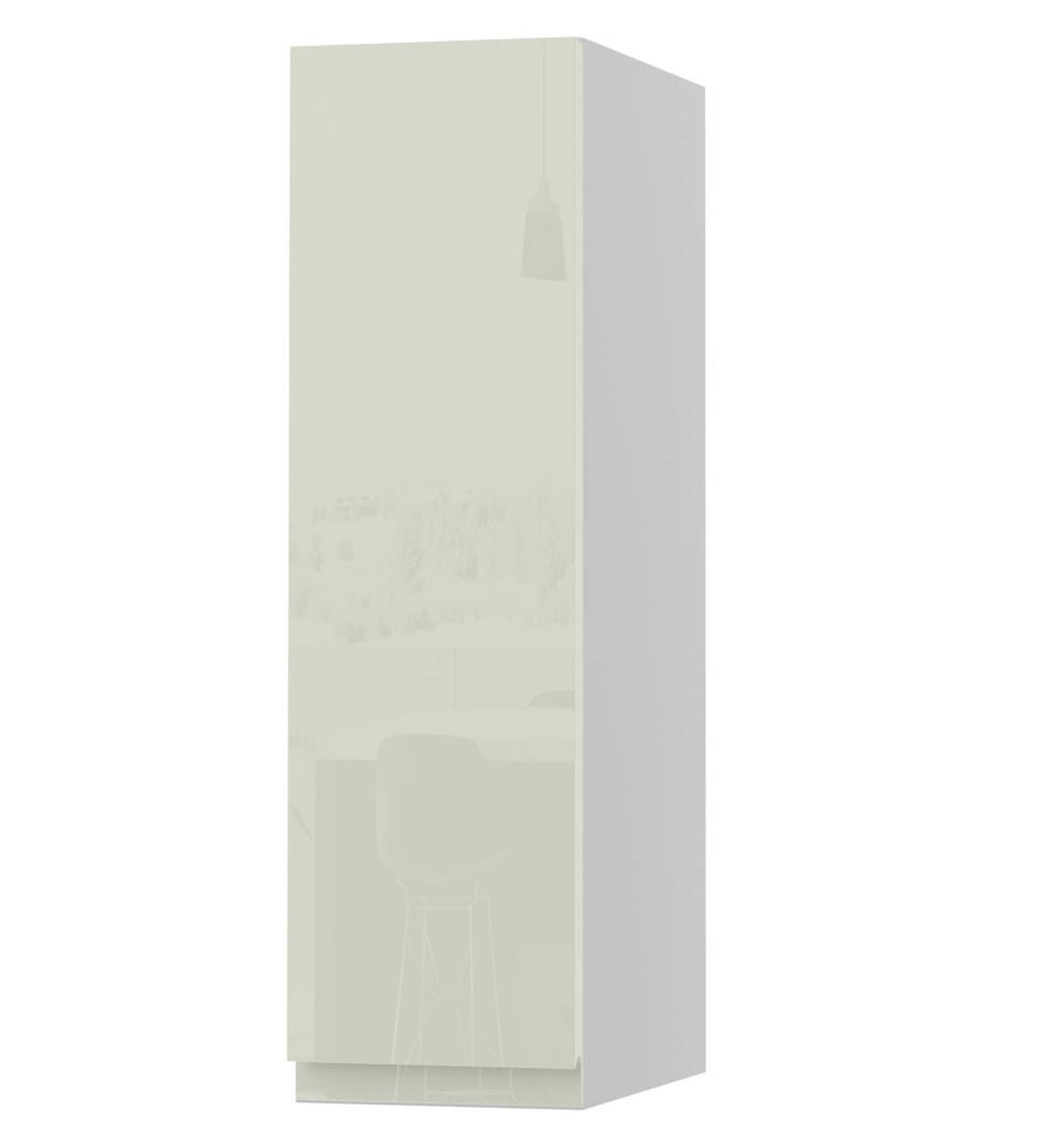 HÄNGESCHRANK Florence W2/20 Weiß / RAL 1013 perlweiß HG 20 / 32,5 / 72cm - Türanschlag links - Weiß Hochglanz/Weiß, Holz/Holzwerkstoff (20/72/32.5cm) - Feldmann-Wohnen