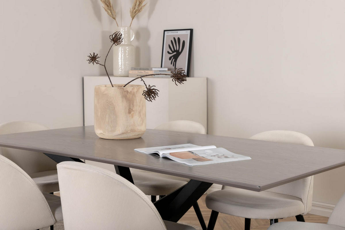 TISCHGRUPPE Beige - Beige, Holzwerkstoff (90/76/190cm) - ebuy24