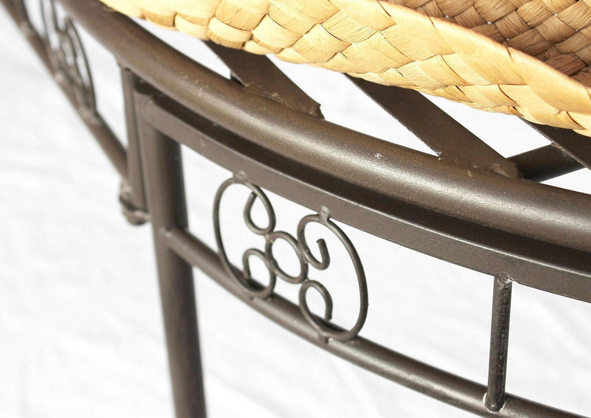 GARTENBANK aus Metall 2-Sitzer 120 cm Braun 140486 - Braun, Metall (60/95/120cm) - DanDiBo