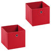 FALTBOX ELA 2ER-SET - Rot, Textil (27/27/27cm) - IDIMEX