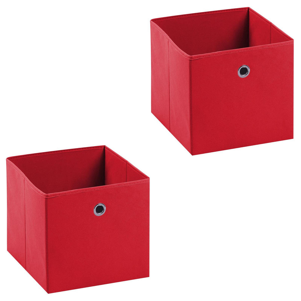 FALTBOX ELA 2ER-SET - Rot, Textil (27/27/27cm) - IDIMEX