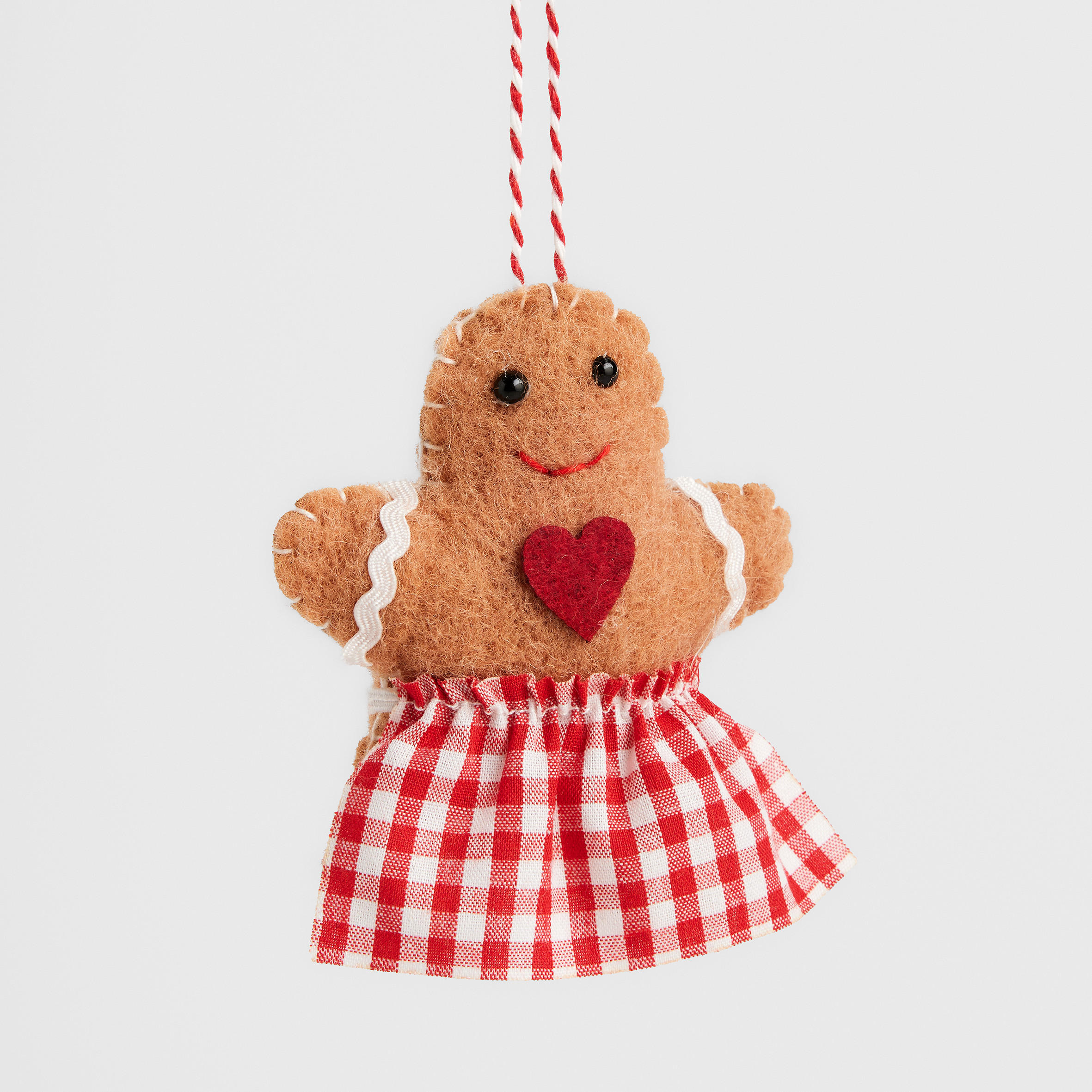 WANDDEKORATION Bakerisia, Braun, 3.5 x 8 x 10 cm, Dekorative Weihnachtsdeko - Braun, Textil (8/3.5/10cm) - home&you