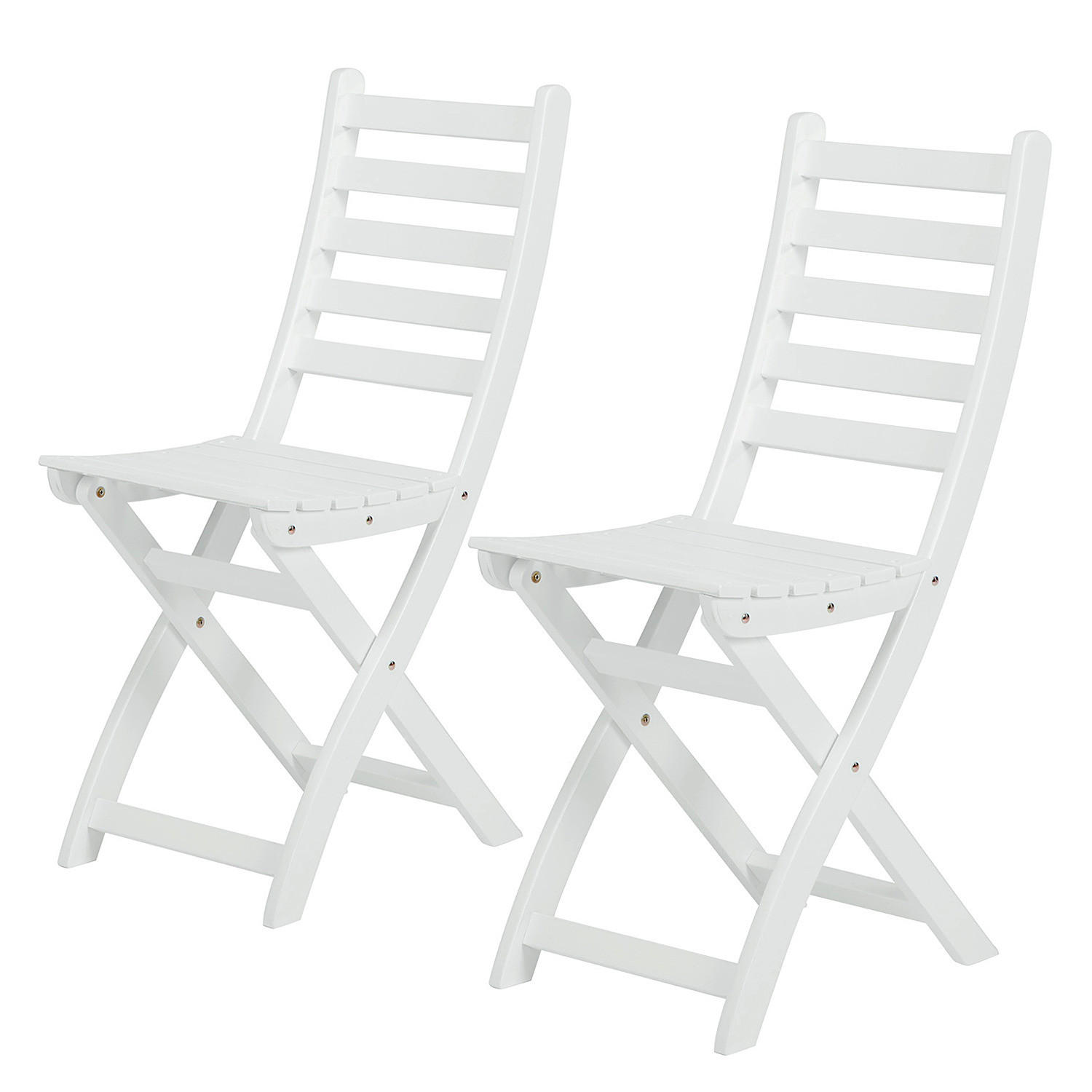 GARTENSTUHL (2er Set) Lodge - Weiß, Holz (36/86/50cm) - BUTLERS