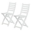 GARTENSTUHL (2er Set) Lodge - Weiß, Holz (36/86/50cm) - BUTLERS