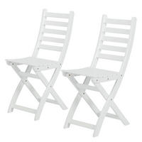 GARTENSTUHL (2er Set) Lodge - Weiß, Holz (36/86/50cm) - BUTLERS
