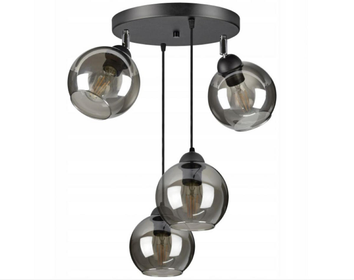 PENDELLEUCHTE HAGEN - Schwarz, Glas/Metall (40/40/70cm) - kiki design