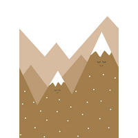FOTOTAPETE Berge 200 x 279 cm - Gelb, Papier (200/279cm) - ESTAhome