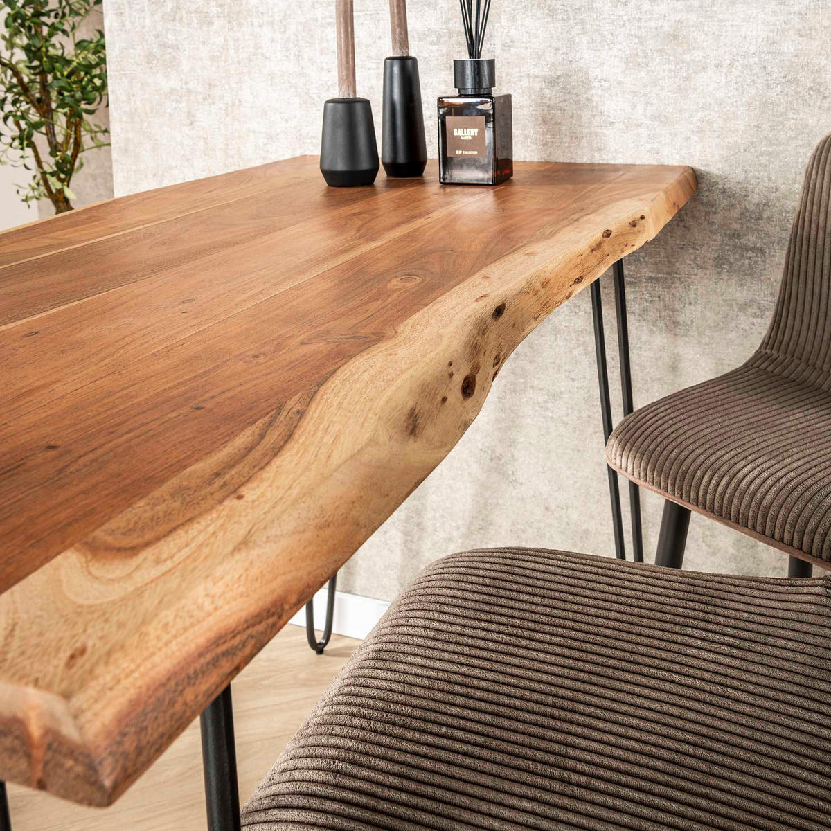 BARTISCH Edge Braun 130/70/ 92 cm - Braun, Holz (70/92/130cm) - Hoyz Collection