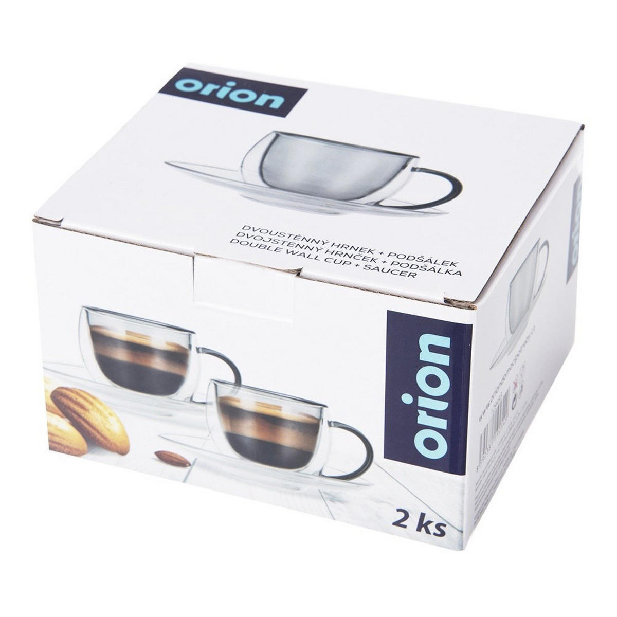 THERMOBECHER Espresso z Untertasse 2er-Set - Klar, Glas (0.09L) - Orion 