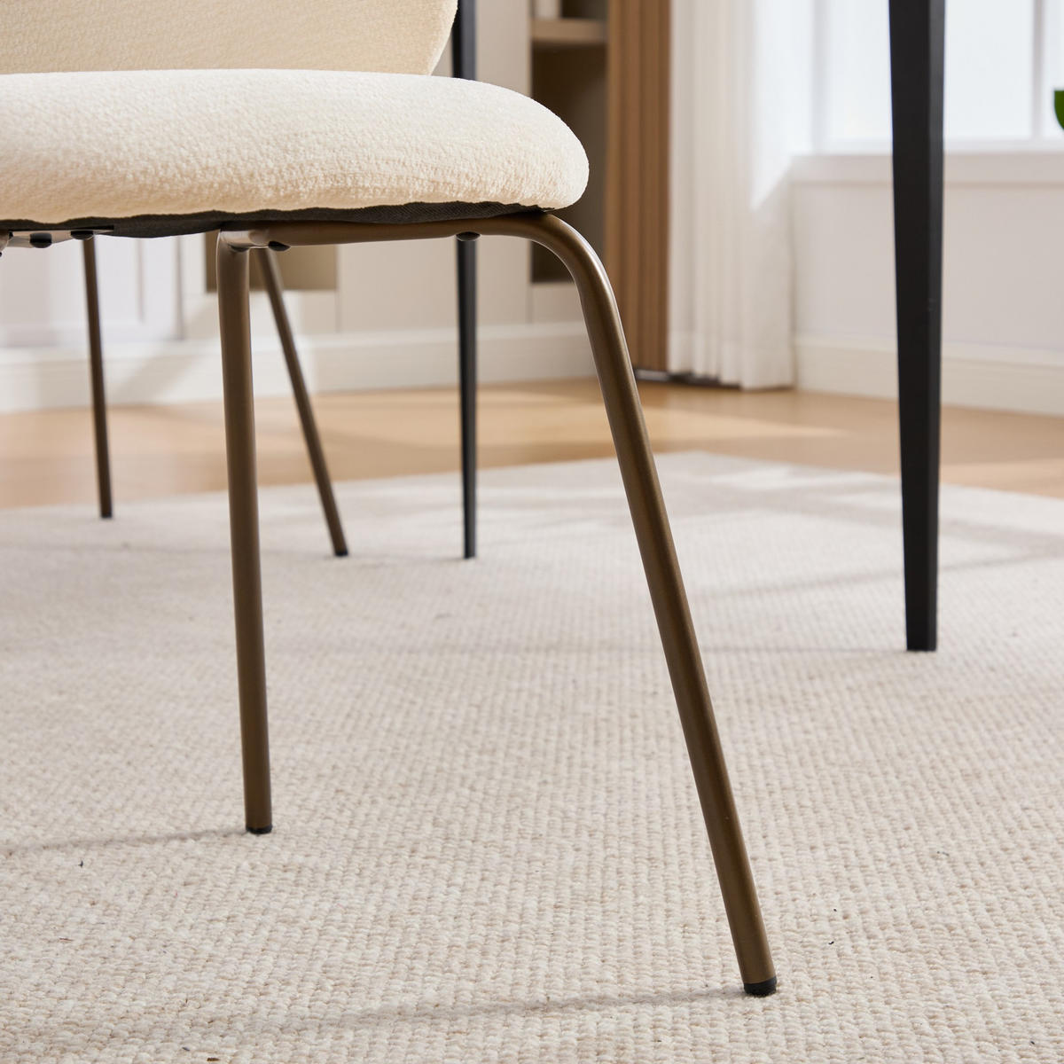 STUHL-SET DE-36344 2 Stück mit Bronzemetallbeinen Creme - Creme, Metall (52/80/46.5cm) - ComfortXL