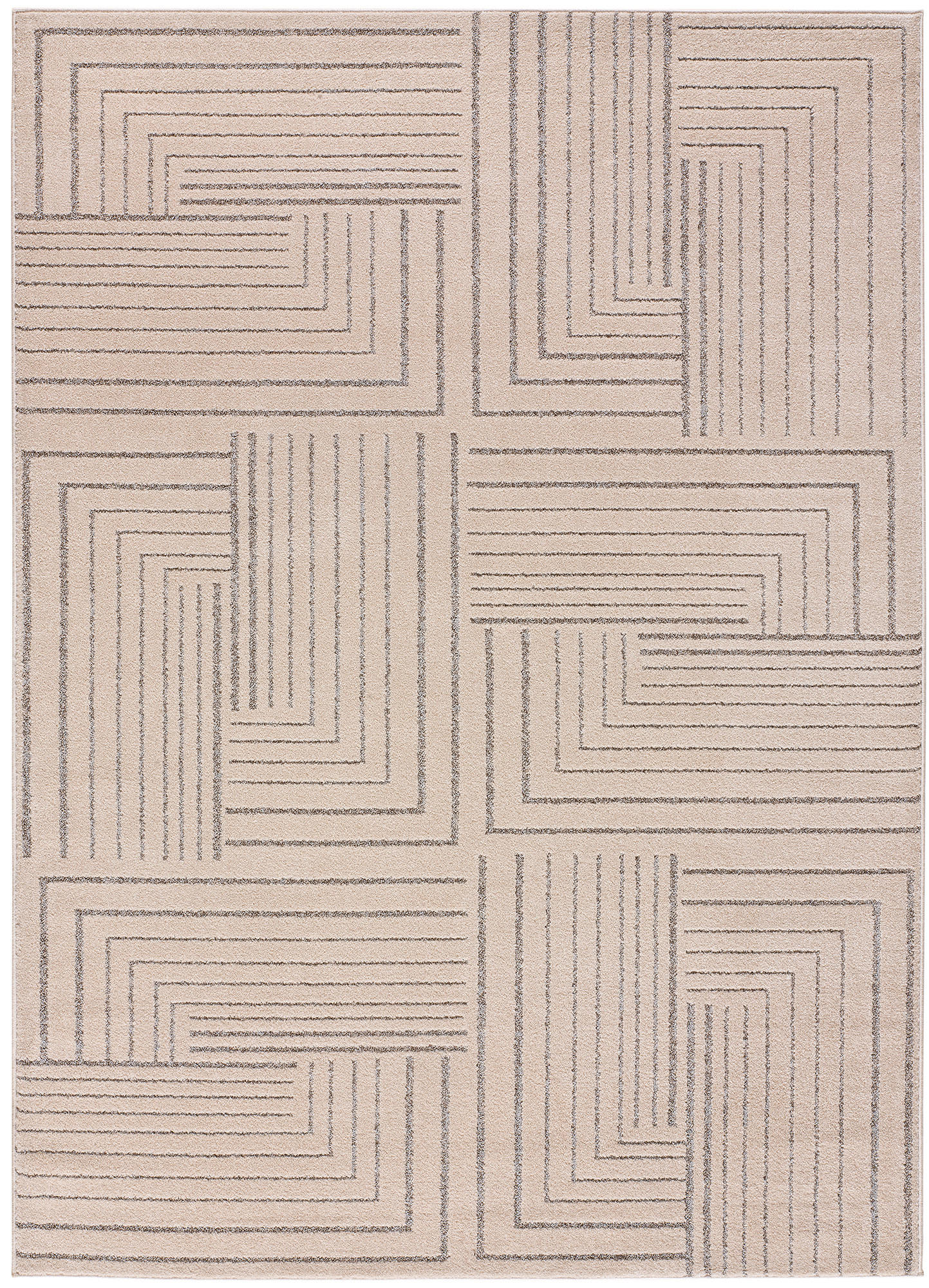 WEBTEPPICH Beige Paula 160/230 cm - Beige, Naturmaterialien/Textil (160/230cm) - Atticgo