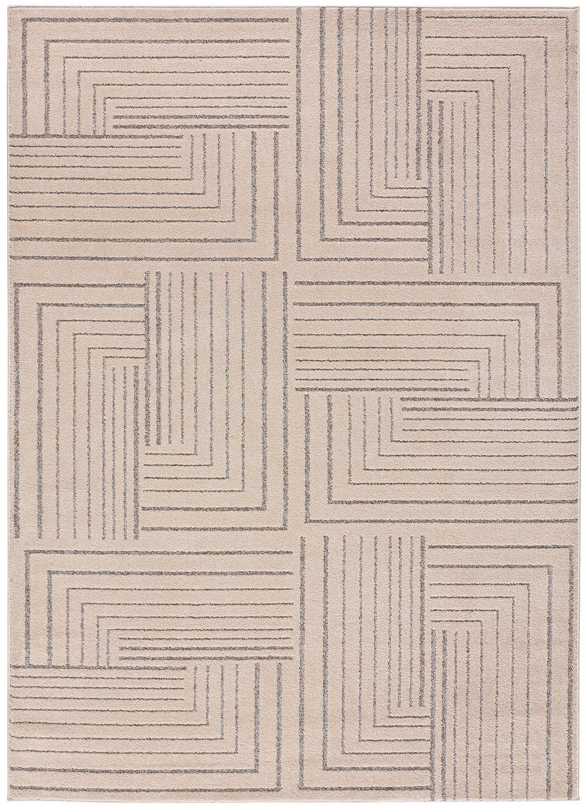 WEBTEPPICH Beige Paula 160/230 cm - Beige, Naturmaterialien/Textil (160/230cm) - Atticgo