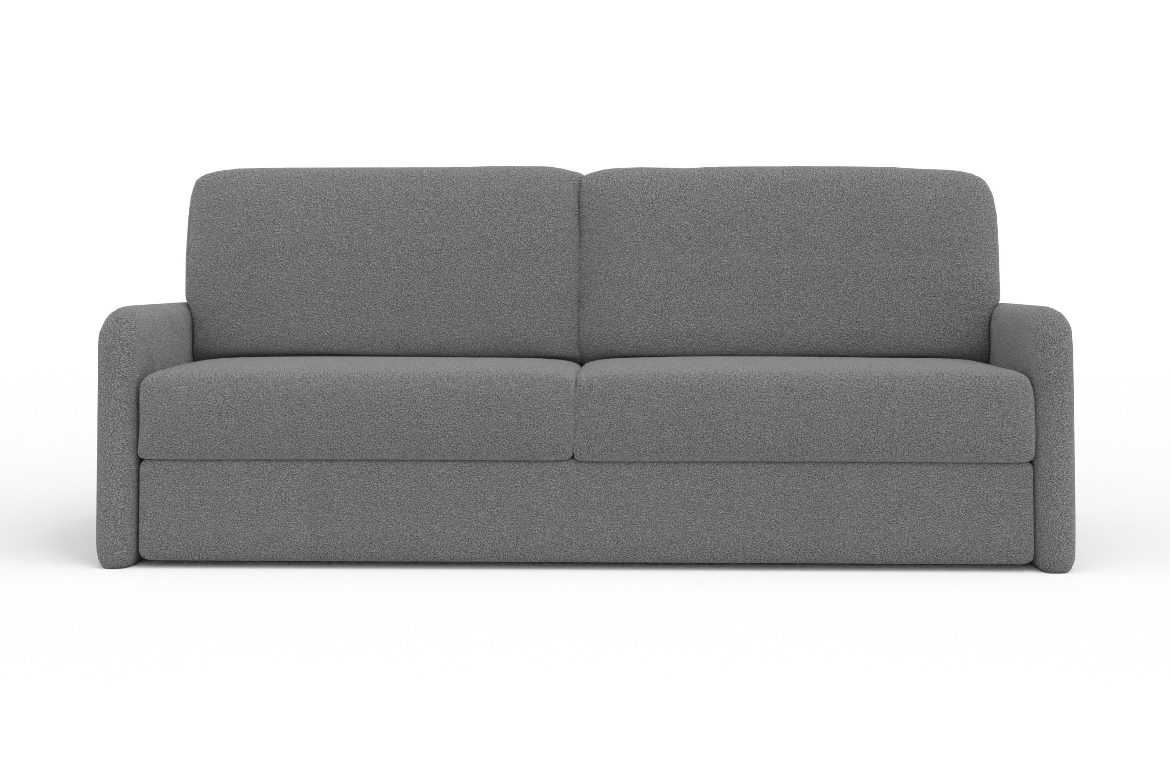 2-SITZER SOFA BIANCO 215 cm breit in Boucle Grau - Grau, Holzwerkstoff/Textil (215/90/92cm) - Deine Möbel 24