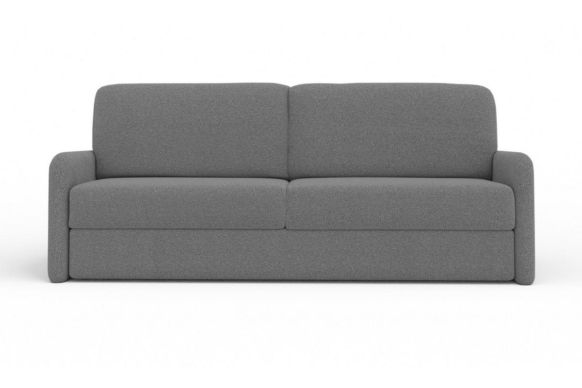 2-SITZER SOFA BIANCO 215 cm breit in Boucle Grau - Grau, Holzwerkstoff/Textil (215/90/92cm) - Deine Möbel 24