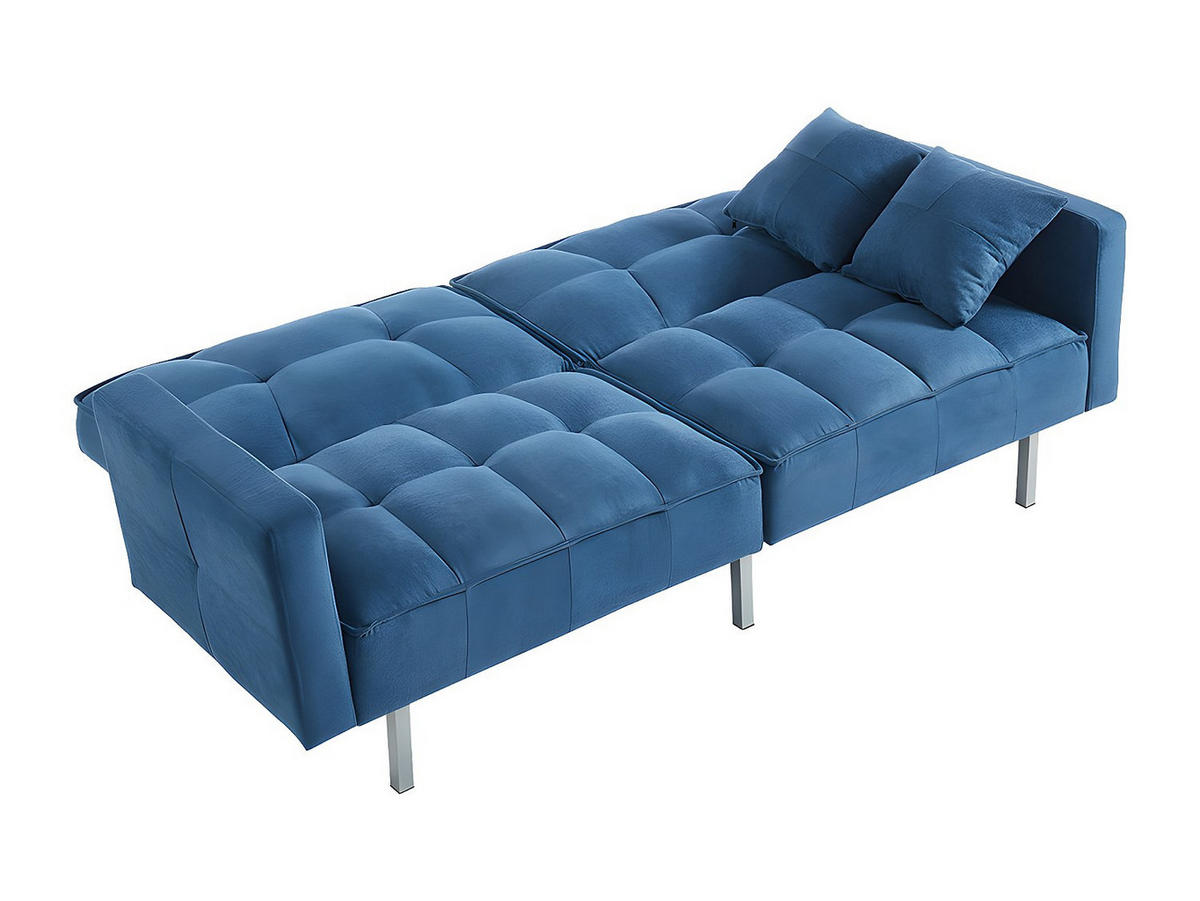 SCHLAFSOFA - 3 Personen - Stoff - Blau - - Blau, Textil (198/83/89cm) - Vente-Unique
