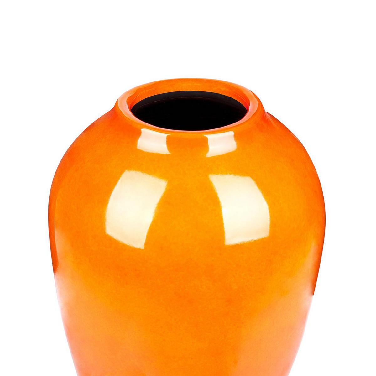 BLUMENVASE Terrakotta orange Terrasa - Orange, Stein (39cm) - Beliani