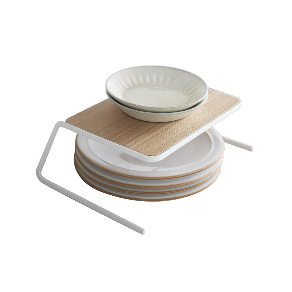 TELLERSTÄNDER Tosca 2446 weiß 9x26,5x19,5 cm - Weiß, Metall (19.5/9/19.5cm) - Yamazaki