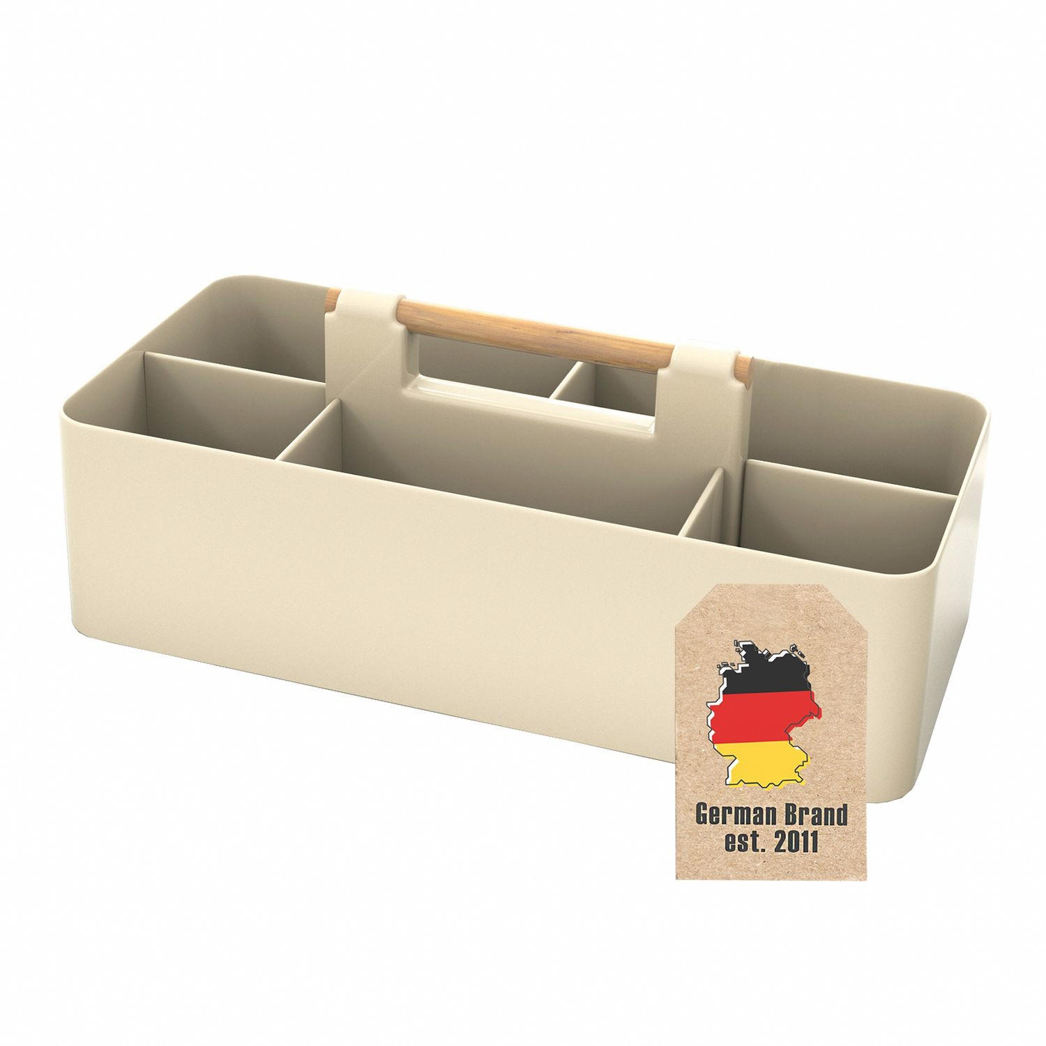 MAKE UP ORGANIZER 32/15.5/8 cm (Beige) - Grün, Kunststoff (15.5/8/32cm) - Intirilife