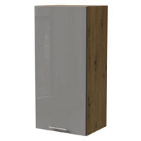 KÜCHENHÄNGESCHRANK Essen W4/45 Grau Hochglanz / Eiche Artisan Matt 45 / 32,5 / 96cm - Eiche Artisan/Grau, Holz/Holzwerkstoff (45/96/32.5cm) - Feldmann-Wohnen