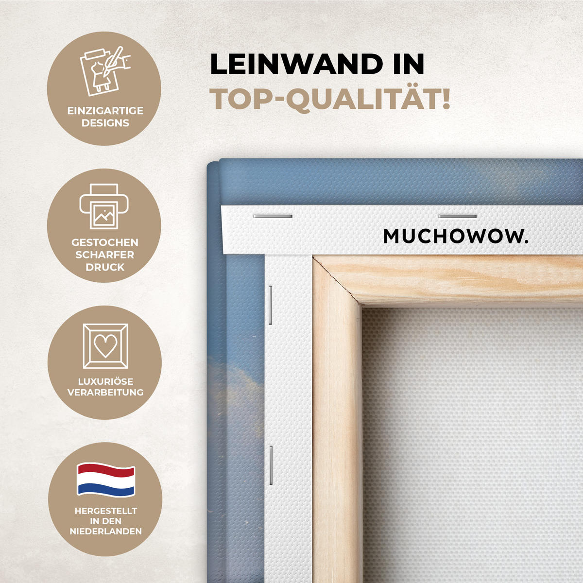 LEINWANDBILD Baum - Jahreszeiten - Winter - Landschaft Deko Wohnzimmer 20x20 cm - Multicolor, Textil (20/20cm) - MuchoWow