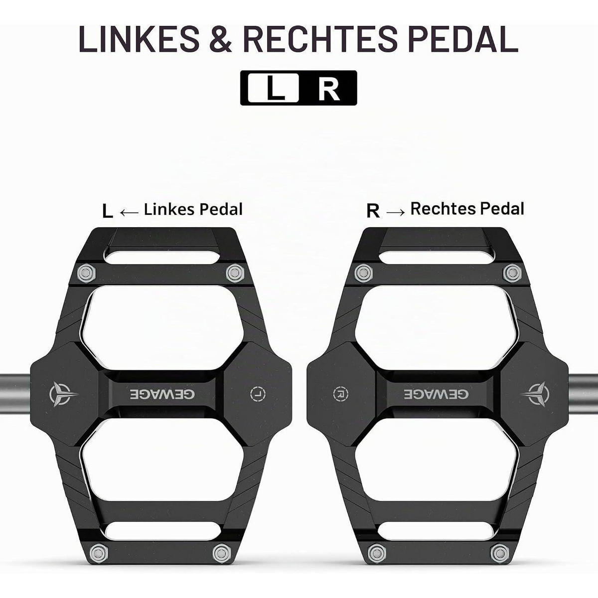 FAHRRADPEDALE Set Schwarz - Schwarz, Metall (8/1.5/9.8cm)