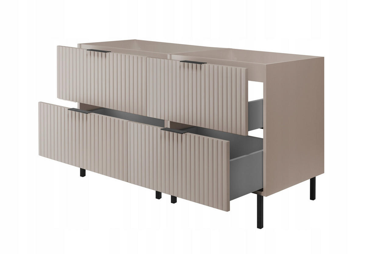 WASCHBECKUNTERSCHRANK FLOW Eiche Craft 120/57/46 cm - Eichefarben, Holzwerkstoff (120/57/46cm) - Rodan