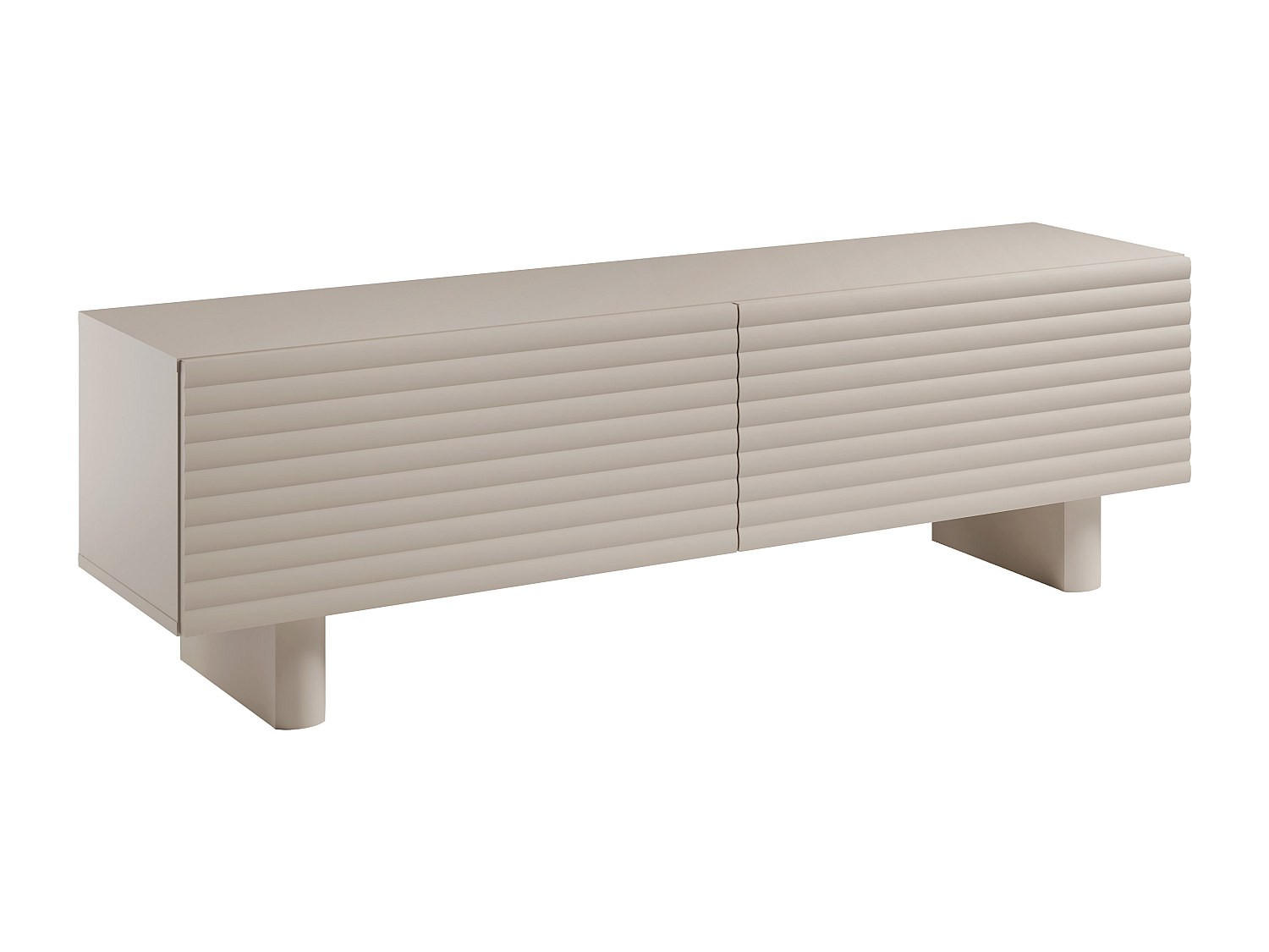 TV-MÖBEL mit 2 Türen - MDF - 150 cm - Beige - LUDIMA - Beige, Holz (150/46.1/36.8cm) - Vente-Unique