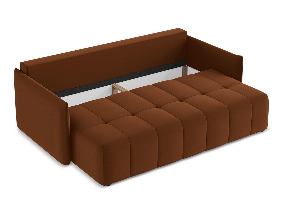 POUF Samt Stoff Blau - Schwarz/Hellblau, Holzwerkstoff/Kunststoff (75/37/75cm) - Makamii