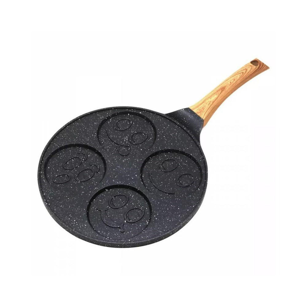 PFANNKUCHENPFANNE Graphit 26.5/26.5/1.3 cm KH1666 - Graphitfarben, Kunststoff (26.5cm) - Kinghoff 