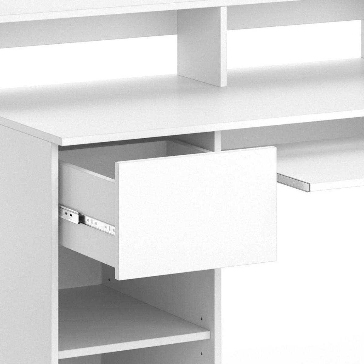 SCHREIBTISCH Keno Weiß 106 x 60 cm - Weiß, Holzwerkstoff (60/106/91.4cm) - Vicco