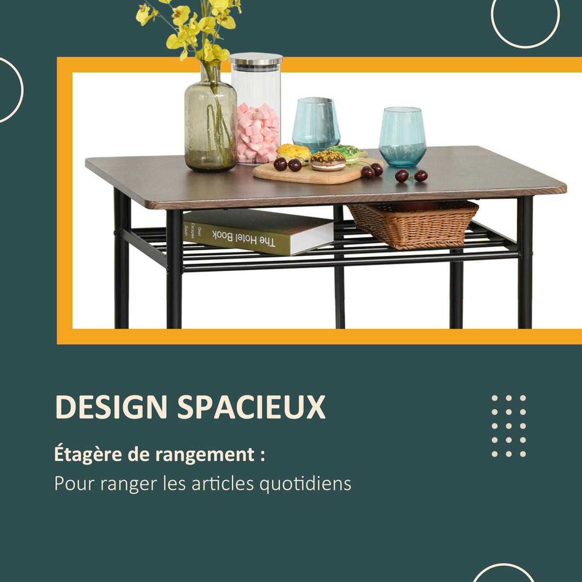STEHTISCH-SET 2-teilig DE-14803 industriell mit Ablage Nussbaum/Schwarz - Braun, Holzwerkstoff (80/50/90cm) - ComfortXL
