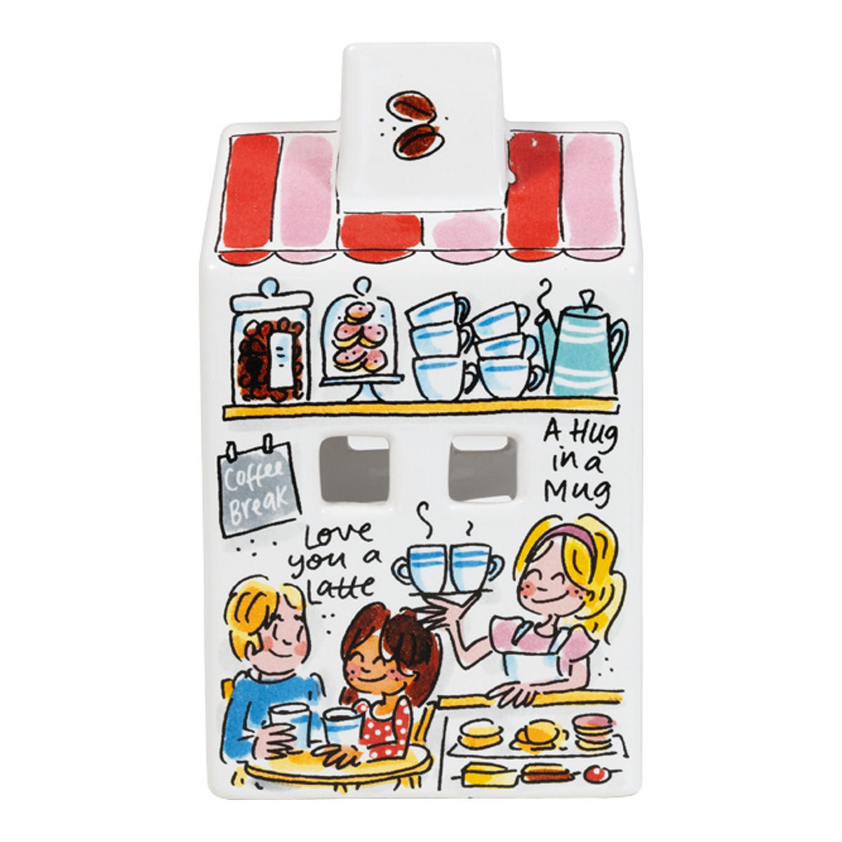 TEELICHTHALTER Blond x Senseo in Bunt - 14,5cm - Multicolor, Keramik (8.5/14.5/8.3cm) - Blond Amsterdam