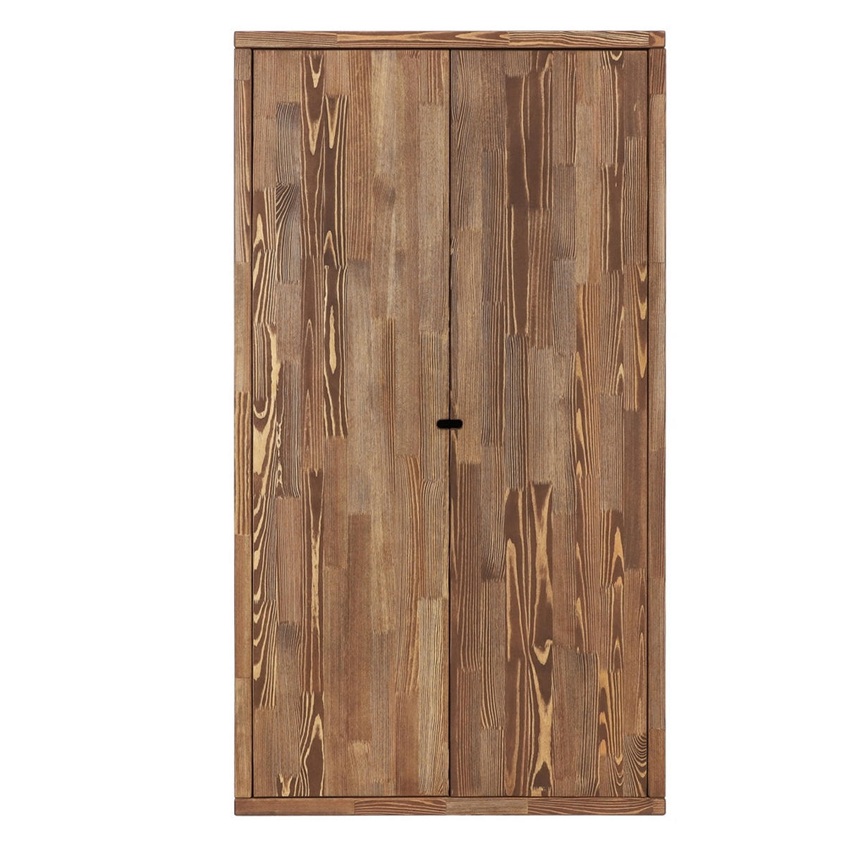 KLEIDERSCHRANK aus Massivholz MARIKA - Dunkelbraun, Holz (100/184/60cm) - Seart