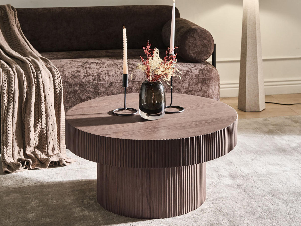 COUCHTISCH Braun Seul - Dunkelbraun, Holzwerkstoff (80/80/38cm) - Beliani