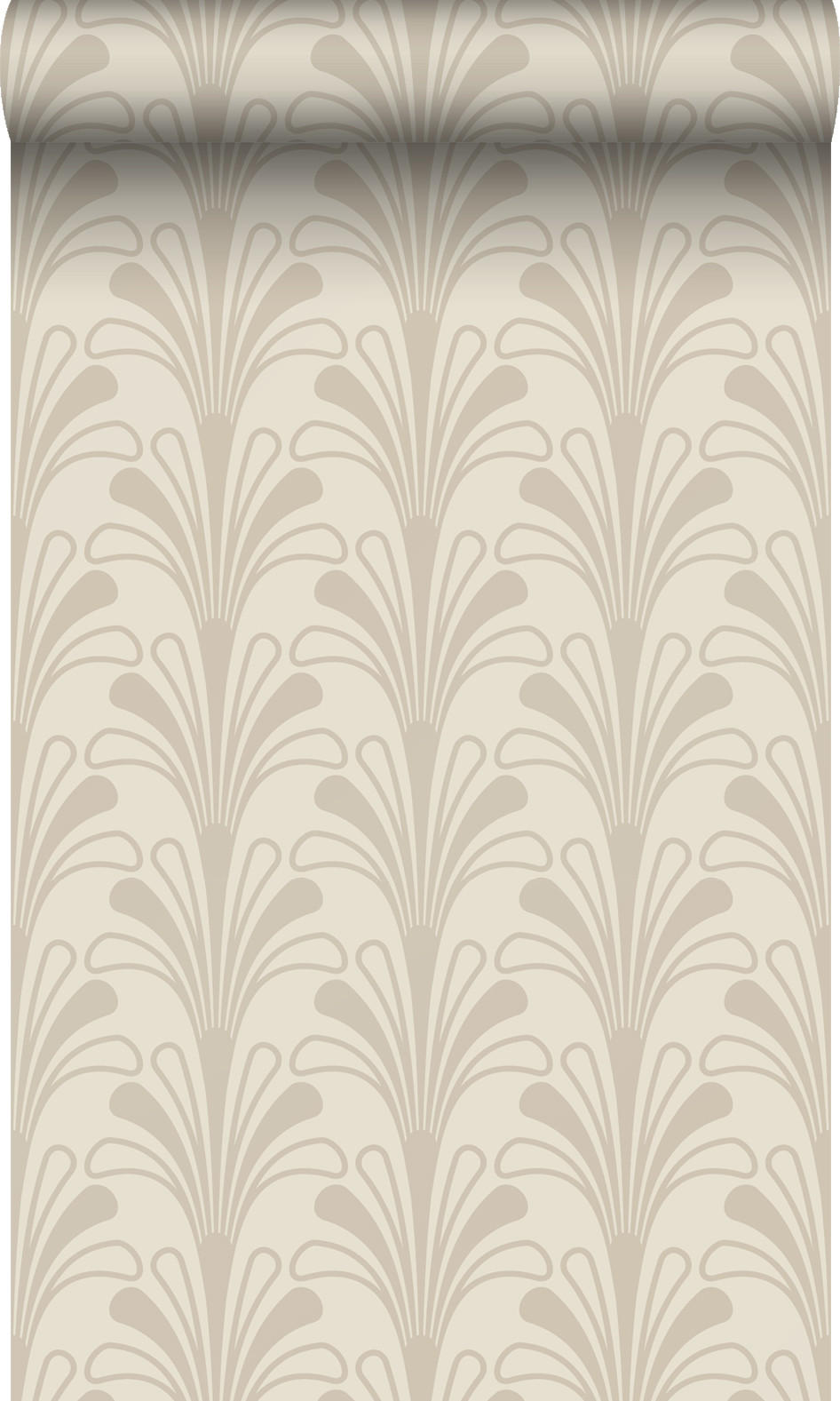 TAPETE Art Decó Muster 50 x 900 cm - Beige, Papier (50/900cm) - Origin Wallcoverings