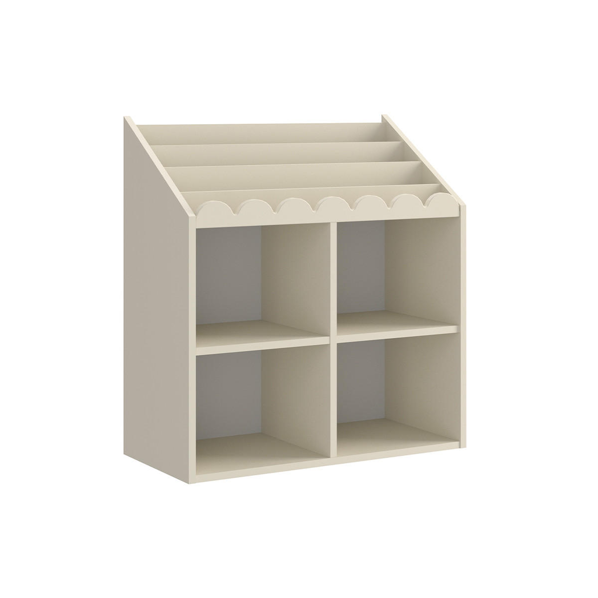 KNIHOVNA Book Nook Béžová - béžová, kompozitní dřevo (71/76/33cm) - Petits-meubles