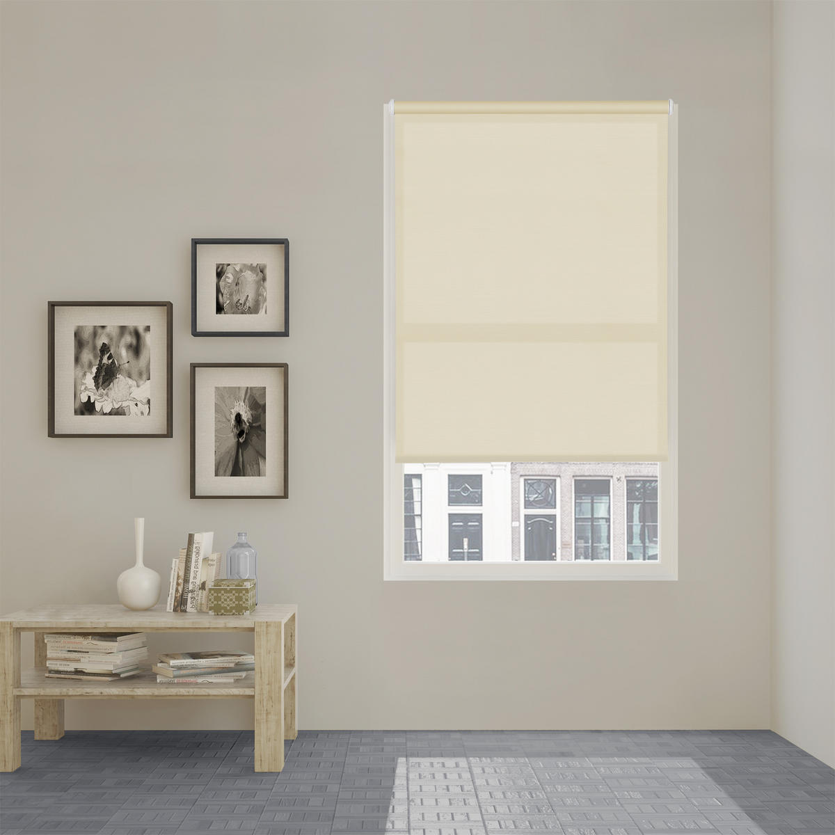 SEITENZUGROLLO lichtdurchlässig Ecofuture (100% Recyceltes Polyester) - Beige, Textil (60/190/190cm) - VIEWTEX