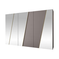 DREHTÜRENSCHRANK Zen 4L 300 cm - Kaschmir/Goldfarben, Holzwerkstoff/Kunststoff (300/202/50cm) - MIRJAN24