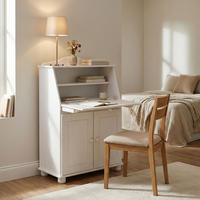 SEKRETÄR DAVID - Weiß, Holz (38/82/117cm) - IDIMEX