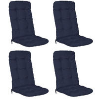 HOCHLEHNERAUFLAGE Flair HL 120/50/8cm Dunkelblau (4tlg) - Dunkelblau, Textil (50/8/120cm) - Beautissu 