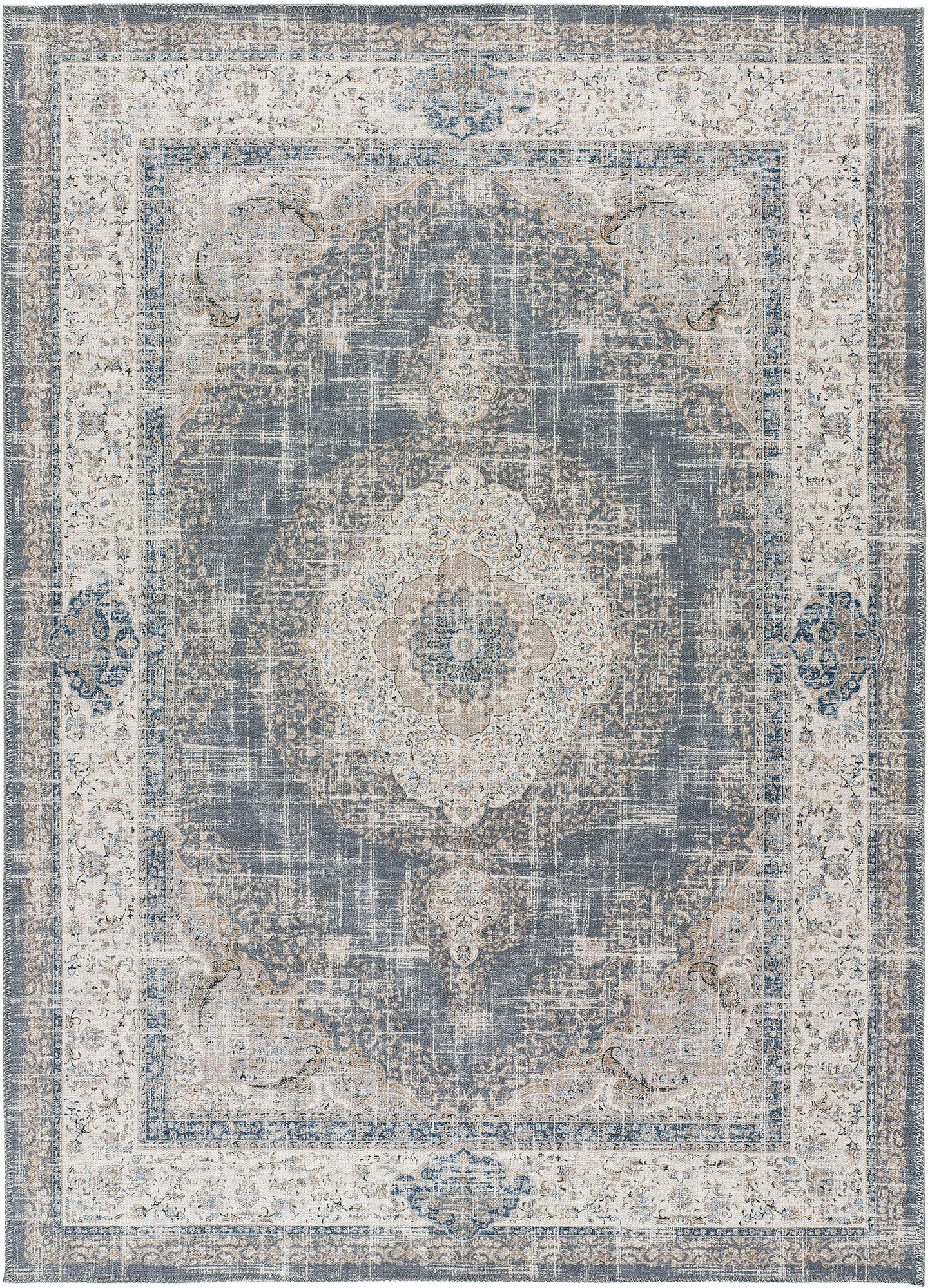 VINTAGE-TEPPICH Grau Neila 120/170 cm - Grau, Naturmaterialien/Textil (120/170cm) - Atticgo